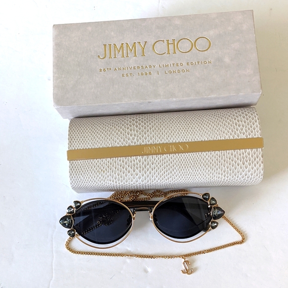 Jimmy Choo ShineS Sunglasses Swarovski Crystal 25th Anniversary Limited Edition - Picture 15 of 17